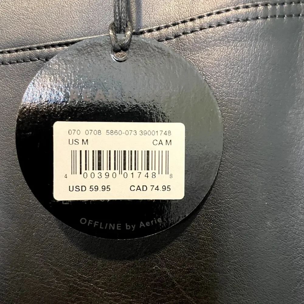 Aerie Offline Faux Leather Leggings NWT Med #boho #western - Picture 3 of 5